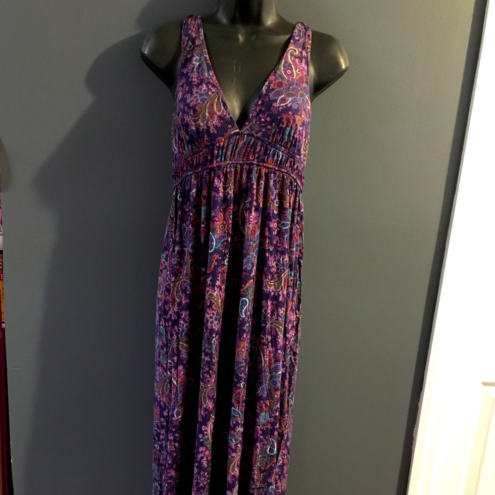 Long maxi paisley print dress - Picture 3 of 9